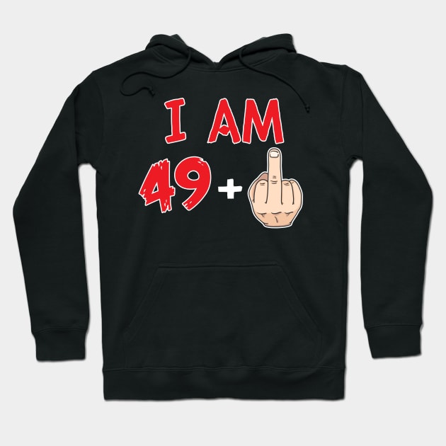 50th birthday Gift ideas Funny gift For men and women middle finger Hoodie by GillTee